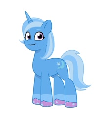 Size: 640x725 | Tagged: safe, artist:jazzhooves, imported from derpibooru, trixie, pony, unicorn, coat markings, colored hooves, female, g4 to g5, g5, generation leap, horn, simple background, socks (coat markings), solo, white background