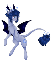 Size: 806x960 | Tagged: safe, artist:majesticwhalequeen, imported from derpibooru, oc, oc only, oc:blumoon, bat pony, pony, female, mare, simple background, solo, transparent background, wing ears, wings