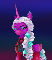 Size: 5562x6383 | Tagged: safe, artist:mrricharz, imported from derpibooru, opaline arcana, alicorn, pony, alternate universe, au:reign of fire, female, g5, gradient background, mare, solo