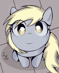 Size: 806x991 | Tagged: safe, artist:trash-art06, imported from twibooru, derpy hooves, cute, derpabetes, gray coat, image, looking at you, needs more jpeg