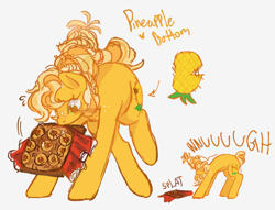 Size: 1380x1055 | Tagged: safe, artist:guccilarue, imported from derpibooru, oc, oc only, oc:pineapple bottom, earth pony, pony, solo