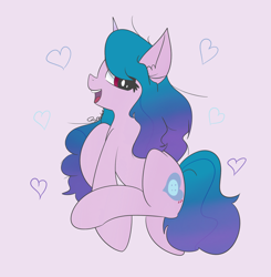 Size: 3576x3646 | Tagged: safe, artist:tkshoelace, imported from derpibooru, izzy moonbow, pony, unicorn, g5, heart, horn, simple background, solo