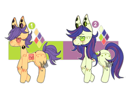 Size: 2000x1600 | Tagged: safe, artist:deviiel, imported from derpibooru, oc, oc only, pony, robot, robot pony, adoptable, duo, simple background, transparent background