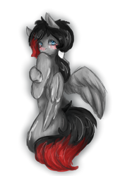 Size: 2059x2912 | Tagged: safe, artist:majesticwhalequeen, imported from derpibooru, oc, pegasus, semi-anthro, solo