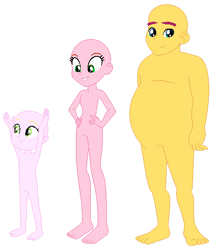 Size: 500x576 | Tagged: safe, artist:nsmah, artist:tekobases, imported from derpibooru, human, equestria girls, barefoot, base, belly, big belly, feet, female, hand on hip, looking at you, male, simple background, smiling, toddler, white background