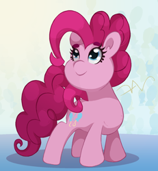 Size: 1200x1300 | Tagged: safe, artist:swasfews, imported from derpibooru, pinkie pie, earth pony, looking up, simple background, solo