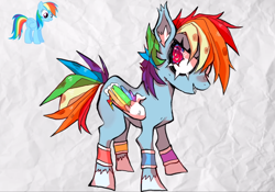 Size: 1745x1221 | Tagged: safe, artist:lavendertowne, imported from derpibooru, rainbow dash, pegasus, pony, redraw, solo
