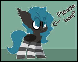 Size: 4201x3341 | Tagged: safe, artist:moonydusk, imported from derpibooru, oc, oc only, oc:taku, bat pony, bat pony oc, bat wings, boop, chest fluff, clothes, cute, socks, striped socks, wings