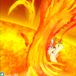 Size: 3070x3070 | Tagged: safe, artist:juniverse, imported from derpibooru, oc, oc only, oc:juniverse, earth pony, pony, colored, cute, death note, female, geomagnetic storm, happy, l, o, playing, solar form, solar storm, solo, space, space pony, splashing, stars, sun