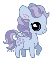 Size: 169x196 | Tagged: safe, artist:dizziness, imported from derpibooru, blue belle, earth pony, pony, bow, chibi, colored pinnae, cute, dizziness's chibi ponies, female, g1, looking at you, mare, outline, raised hoof, simple background, solo, standing, tail, tail bow, transparent background