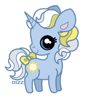 Size: 169x196 | Tagged: safe, artist:dizziness, imported from derpibooru, sunbeam, pony, unicorn, 2010, bow, chibi, colored pinnae, cute, dizziness's chibi ponies, female, g1, horn, looking at you, mare, outline, simple background, solo, standing, tail, tail bow, transparent background, turned head