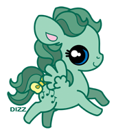 Size: 169x196 | Tagged: safe, artist:dizziness, imported from derpibooru, medley, pegasus, pony, 2010, bow, chibi, colored pinnae, cute, dizziness's chibi ponies, female, flying, g1, looking at you, mare, outline, simple background, solo, spread wings, tail, tail bow, transparent background, wings