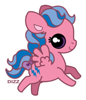 Size: 169x196 | Tagged: safe, artist:dizziness, imported from derpibooru, firefly, pegasus, pony, 2010, bow, chibi, colored pinnae, cute, dizziness's chibi ponies, female, flying, g1, looking at you, mare, outline, simple background, solo, spread wings, tail, tail bow, transparent background, wings