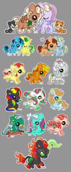 Size: 400x966 | Tagged: safe, artist:dizziness, imported from derpibooru, fizzy, oc, oc:fire storm, oc:neon princess, oc:ray of sunshine, oc:silvermoon, oc:skyblazer, alicorn, cat, earth pony, original species, pegasus, pony, unicorn, 2011, alicorn oc, bow, chibi, colored muzzle, colored pinnae, cute, dizziness's chibi ponies, ear piercing, earring, earth pony oc, female, flying, g1, gradient ears, gradient legs, gradient muzzle, gray background, heart, holding hooves, horn, jewelry, leonine tail, looking at you, lying down, male, mare, multicolored hair, not adoptables, oc name needed, oc x oc, outline, pegasus oc, piercing, rainbow hair, shipping, simple background, solo, sparkly mane, sparkly tail, spread wings, stallion, standing, straight, tail, tail bow, tiara, transparent background, turned head, unicorn oc, wings