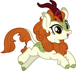 Size: 4271x4000 | Tagged: safe, artist:parclytaxel, imported from derpibooru, autumn blaze, kirin, .svg available, absurd resolution, awwtumn blaze, cute, female, jumping, looking at you, open mouth, open smile, simple background, smiling, smiling at you, solo, transparent background, vector