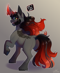 Size: 2508x3025 | Tagged: safe, artist:honeybbear, imported from derpibooru, pony, unicorn, horn, solo