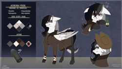 Size: 3288x1856 | Tagged: safe, artist:honeybbear, imported from derpibooru, oc, oc only, pegasus, pony, pegasus oc, reference sheet, solo, wings