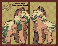 Size: 3500x2750 | Tagged: safe, artist:pegacousinceles, imported from derpibooru, applejack, amputee, au:war never ends, chest fluff, eye scar, facial scar, scar, solo