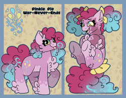 Size: 3500x2750 | Tagged: safe, artist:pegacousinceles, imported from derpibooru, pinkie pie, earth pony, pony, au:war never ends, blind eye, chest fluff, scar, solo