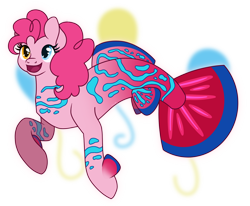 Size: 1968x1620 | Tagged: safe, artist:monochrome-sunsets, imported from derpibooru, pinkie pie, merpony, simple background, solo, species swap, transparent background
