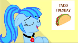 Size: 1290x718 | Tagged: safe, imported from derpibooru, sonata dusk, pony, ponified, taco tuesday