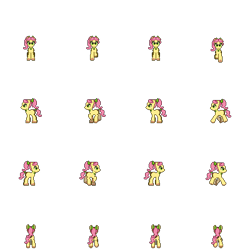 Size: 400x400 | Tagged: safe, artist:andrewsarchive, artist:zeka10000, imported from derpibooru, earth pony, pony, digital art, female, g5, mare, pixel art, posey bloom, rpg, rpg maker, simple background, solo, sprite, sprite sheet, transparent background