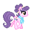 Size: 110x100 | Tagged: safe, artist:botchan-mlp, imported from derpibooru, suri polomare, earth pony, pony, animated, clothes, desktop ponies, female, mare, pixel art, scarf, simple background, solo, sprite, transparent background, trotting