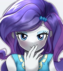 Size: 3641x4096 | Tagged: safe, artist:gunim8ed, imported from derpibooru, rarity, human, equestria girls, female, gray background, simple background, solo