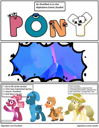 Size: 960x1236 | Tagged: safe, artist:melisareb, imported from derpibooru, oc, bat pony, earth pony, pegasus, pony, alphabet lore, beanie hat, clothes, comic, female, hat, headband, jumper, male, n, o, one eye, p, ponified, scarf, shirt, y