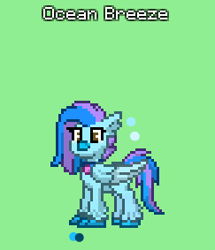 Size: 243x283 | Tagged: safe, artist:savygriffs, imported from derpibooru, oc, oc only, oc:ocean breeze, oc:ocean breeze (savygriffs), classical hippogriff, hippogriff, pony, pony town, female, green background, hippogriff oc, jewelry, necklace, reference sheet, simple background, solo