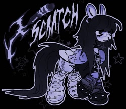 Size: 1179x1018 | Tagged: safe, artist:neutra1x, imported from derpibooru, oc, oc only, pegasus, pony, black background, female, goth, mare, outline, purple outline, simple background, solo, text
