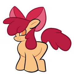 Size: 1423x1476 | Tagged: safe, artist:squidbly, imported from derpibooru, apple bloom, earth pony, pony, female, filly, foal, simple background, smiling, solo, white background