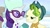 Size: 1920x1080 | Tagged: safe, imported from derpibooru, screencap, pistachio, rarity, earth pony, unicorn, animated, blinking, clothes, duo, duo male and female, female, frame by frame, hat, horn, lidded eyes, male, my little pony best gift ever, out of context, shipping fuel, smiling, winter outfit