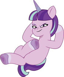 Size: 805x957 | Tagged: safe, artist:prixy05, imported from derpibooru, starlight glimmer, pony, unicorn, female, g4 to g5, g5, generation leap, horn, mare, my little pony: tell your tale, s5 starlight, simple background, smug, solo, transparent background, vector