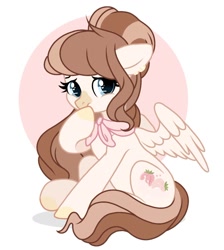 Size: 1220x1363 | Tagged: safe, artist:cstrawberrymilk, imported from derpibooru, oc, oc only, oc:strawberry milk, pegasus, pony, female, mare, simple background, solo, white background