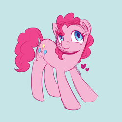 Size: 3500x3500 | Tagged: safe, artist:keshkolours, imported from derpibooru, pinkie pie, earth pony, female, simple background, solo