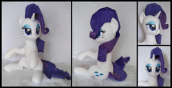 Size: 1988x1024 | Tagged: safe, artist:littlefairyswonders, imported from derpibooru, rarity, pony, irl, photo, plushie, solo