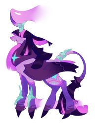 Size: 2048x2662 | Tagged: safe, artist:devogamer2, imported from derpibooru, part of a set, twilight sparkle, alicorn, pony, alternate color palette, alternate cutie mark, alternate design, alternate hairstyle, alternate tailstyle, armor, bangs, big ears, chest fluff, coat markings, colored, colored eartips, colored fetlocks, colored hooves, colored horn, colored pinnae, colored wings, crooked horn, female, floppy ears, glowing, glowing horn, hair over eyes, high res, horn, horn armor, jewelry, large wings, leg armor, leonine tail, long mane, long tail, magic, mare, multicolored mane, multicolored tail, open mouth, open smile, pointy hooves, profile, purple coat, redesign, regalia, signature, simple background, smiling, socks (coat markings), solo, standing, tail, tail armor, transparent background, twilight sparkle (alicorn), two toned wings, unshorn fetlocks, wings