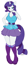 Size: 4039x9339 | Tagged: safe, artist:freeze-pop88, imported from derpibooru, rarity, anthro, unicorn, boots, breasts, clothes, equestria girls outfit, female, horn, shoes, simple background, skirt, tail, transparent background