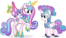 Size: 6935x4048 | Tagged: safe, artist:cirillaq, imported from derpibooru, princess flurry heart, pony, armor, magic, older, self paradox, self ponidox, simple background, transparent background, vector