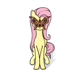 Size: 512x512 | Tagged: safe, artist:mihailunicorn, imported from derpibooru, fluttershy, butterfly, pegasus, pony, butterfly on nose, insect on nose, simple background, solo, white background