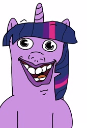 Size: 1900x2783 | Tagged: safe, artist:enterusxrname, imported from derpibooru, twilight sparkle, abomination, human lips, looking at you, quality, smiling, solo