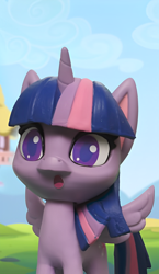 Size: 628x1080 | Tagged: safe, edit, edited screencap, imported from derpibooru, screencap, twilight sparkle, alicorn, pony, my little pony: pony life, my little pony: stop motion short, curious, cute