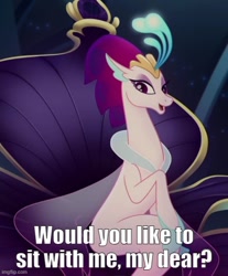 Size: 500x603 | Tagged: safe, edit, edited screencap, imported from derpibooru, screencap, queen novo, seapony (g4), my little pony: the movie, bronybait, caption, image macro, imgflip, seaquestria, talking to viewer, text