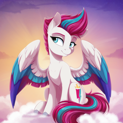 Size: 1024x1024 | Tagged: safe, imported from derpibooru, zipp storm, pegasus, pony, ai content, ai generated, female, g5, mare, solo