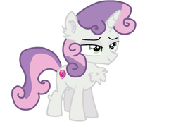 Size: 2685x1997 | Tagged: safe, artist:sweetsterty, edit, imported from derpibooru, vector edit, sweetie belle, pony, unicorn, chest fluff, colt, cute, diasweetes, ear fluff, foal, horn, male, rule 63, vector