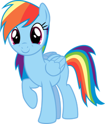 Size: 1024x1207 | Tagged: safe, artist:skele-sans, imported from derpibooru, rainbow dash, pegasus, pony, cute, dashabetes, female, folded wings, mare, raised hoof, simple background, smiling, solo, transparent background, vector, wings