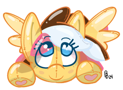 Size: 1046x762 | Tagged: safe, artist:ponballoon, imported from derpibooru, oc, oc only, oc:neapolitan sunrise, inflatable pony, front view, hoof heart, inflatable, inflatable toy, looking up, pool toy, pounce, shiny, simple background, smiling, solo, spread wings, squeaky, transparent background, underhoof, wings