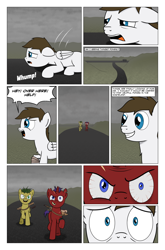 Size: 2024x3074 | Tagged: safe, artist:bruinsbrony216, imported from derpibooru, oc, oc only, earth pony, pegasus, pony, unicorn, comic:fallout equestria: grounded, fallout equestria, comic, horn