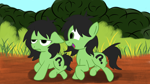 Size: 1920x1080 | Tagged: safe, artist:dhm, imported from derpibooru, oc, oc only, oc:filly anon, pony, cute, digital art, dirt road, female, filly, forest, grass, happy, meh, nature, tree, walking, weeds